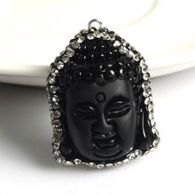 fashion Obsidian Gemstone Pendant Necklace Jewelry Accessory